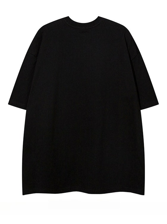 Letter Graffiti Loose Short Sleeve T-Shirt