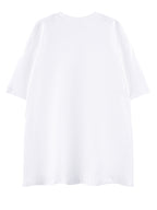 Gesture Print Cotton Short-sleeved Oversize Top