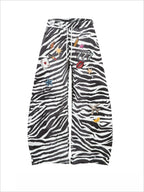 Zebra Striped Black and White Pants