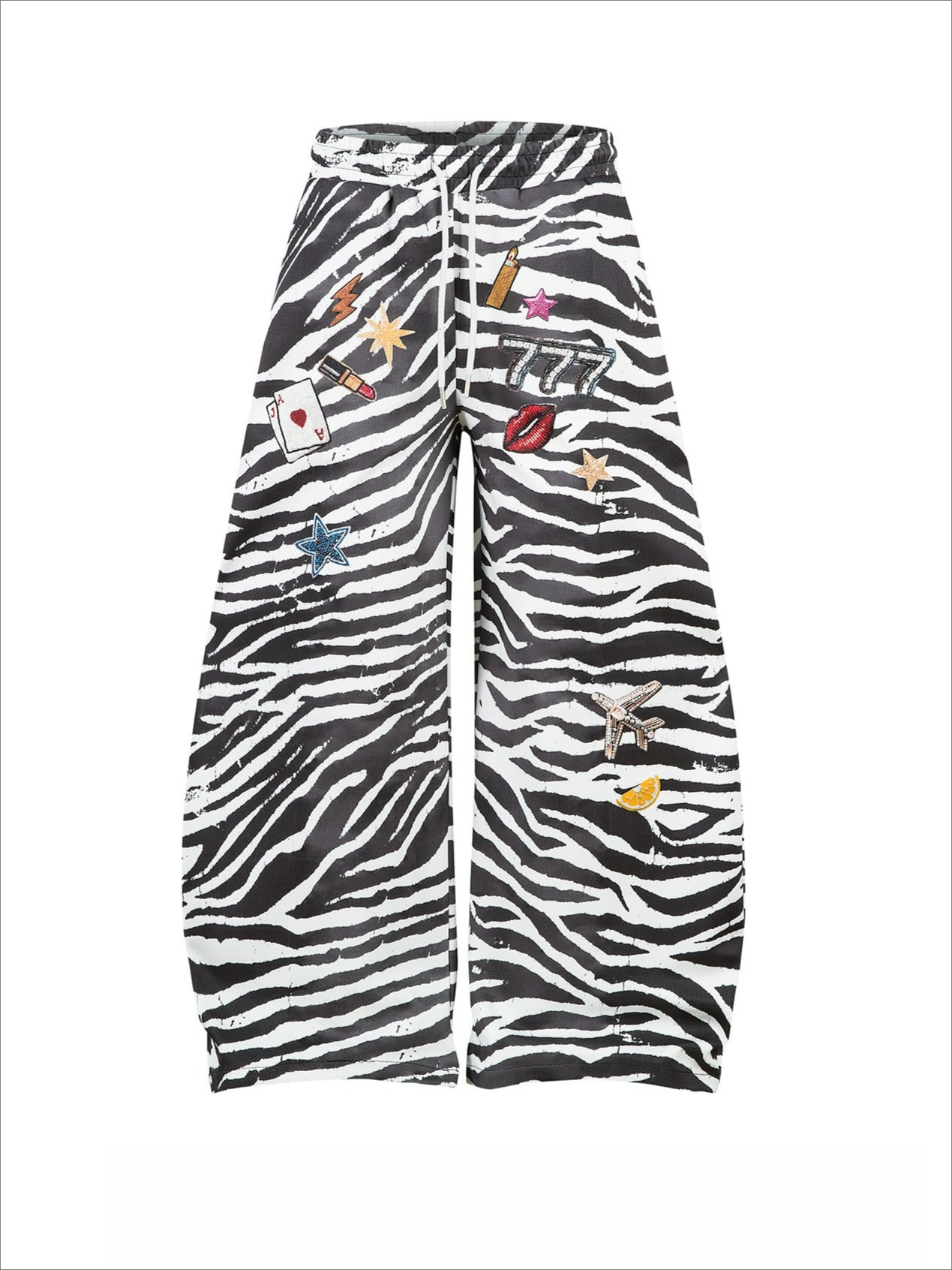 Zebra Striped Black and White Pants