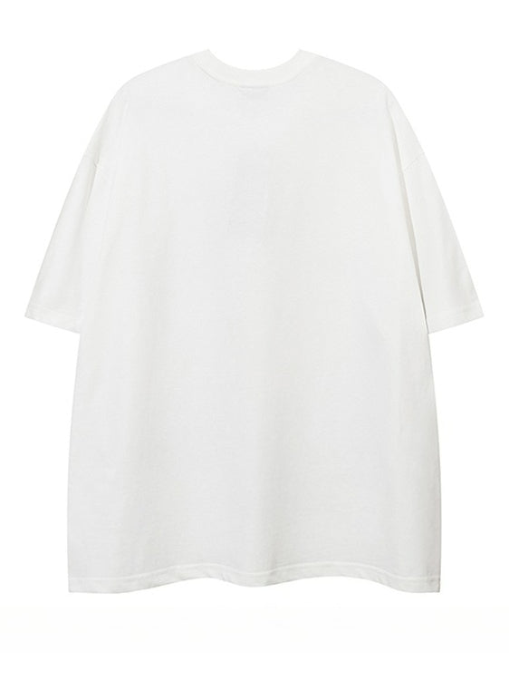 Letter Graffiti Loose Short Sleeve T-Shirt