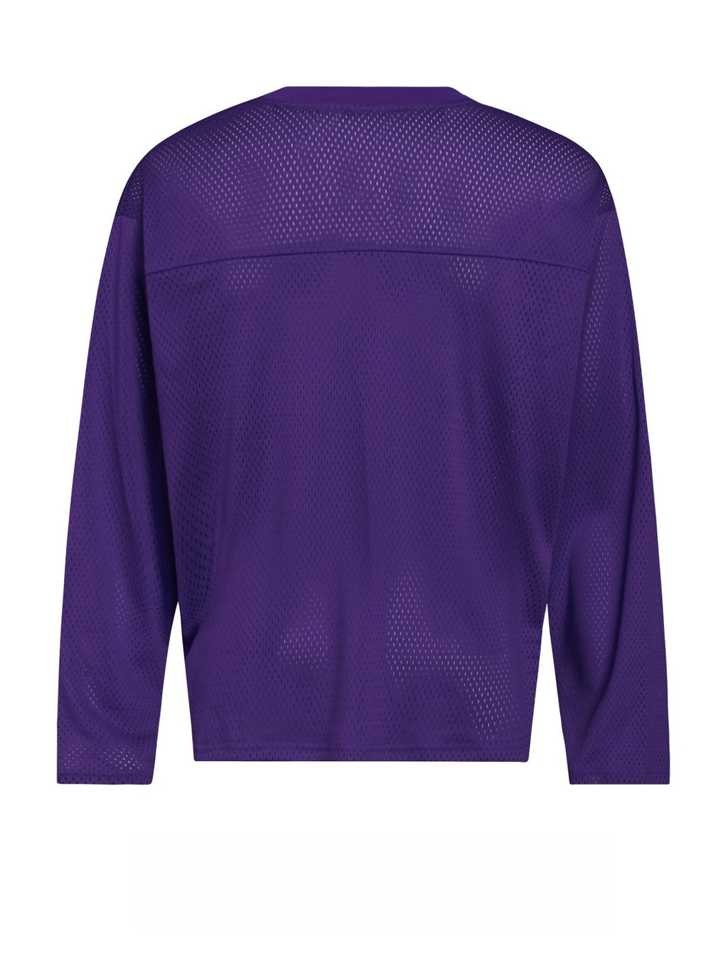 777 Mesh Hollow V-Neck Long Sleeve Top