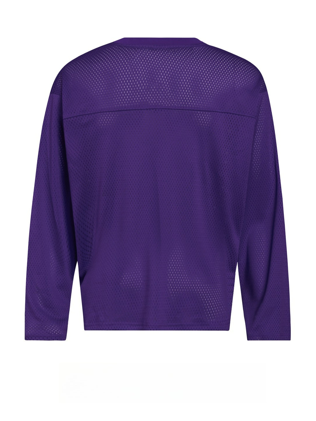 777 Mesh Hollow V-Neck Long Sleeve Top