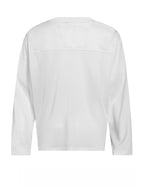 777 Mesh Hollow V-Neck Long Sleeve Top