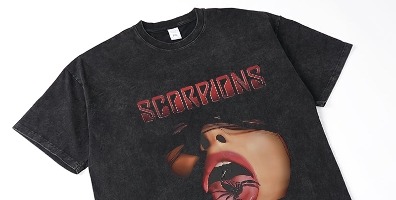 Figure Vintage Print Short Sleeve Oversized Top