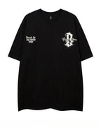 Vintage Letter Print Short Sleeve T-shirt