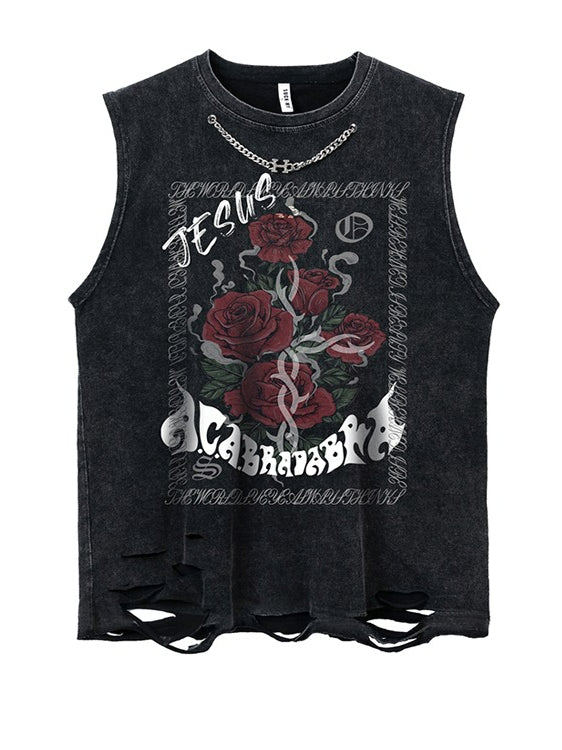 Necklace Decorated Vintage Vest