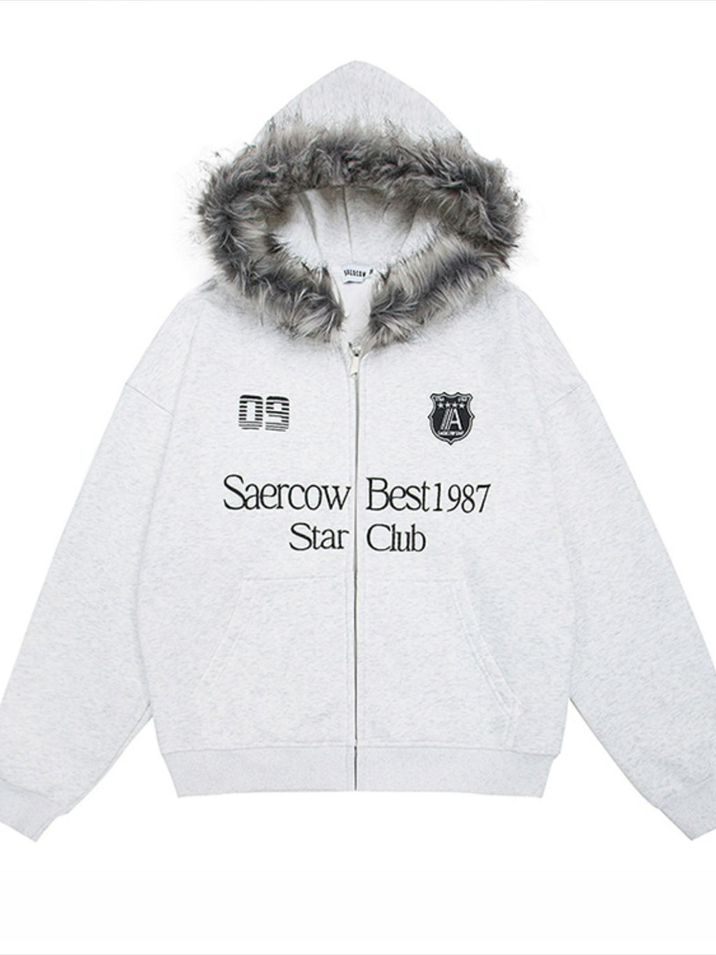 Fleece Thickened Fur Neck Hooded Cardigan