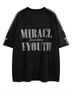 Vintage Jersey V-neck Mesh Short-sleeved T-shirt