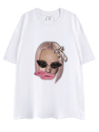 Spice Girl Spoof Printed Cotton Crew Neck Short Sleeves Top