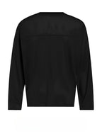 777 Mesh Hollow V-Neck Long Sleeve Top
