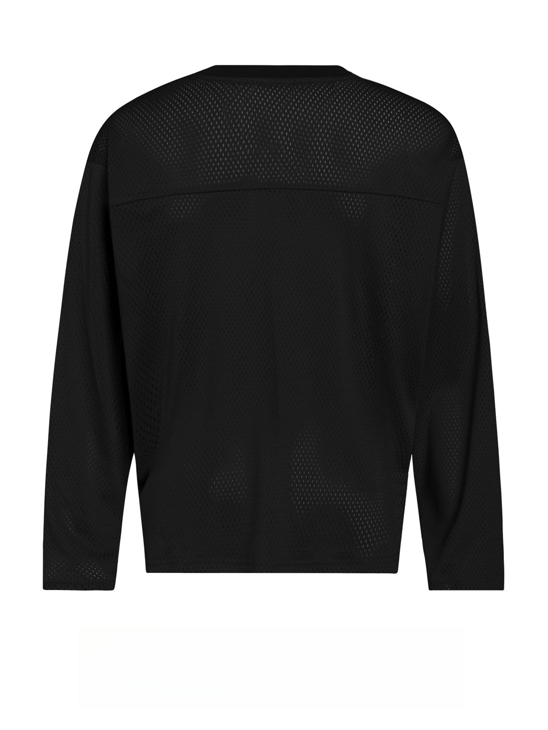 777 Mesh Hollow V-Neck Long Sleeve Top