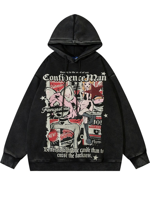 Vintage Print Hoodies