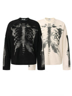 Skull Print Long-sleeved T-shirt