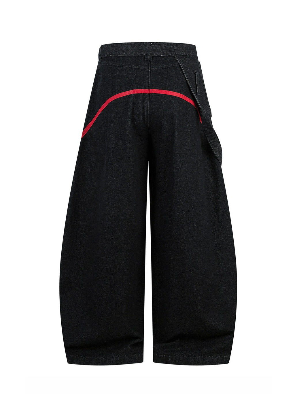 Strap-on Embroidered Letter Jeans