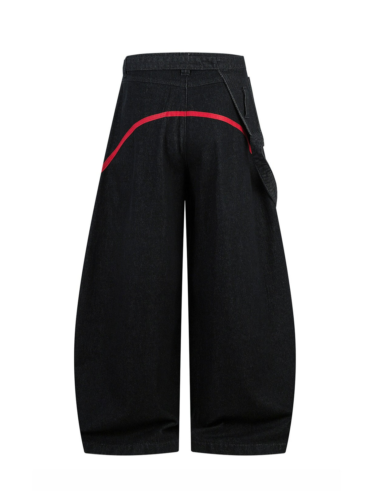 Strap-on Embroidered Letter Jeans