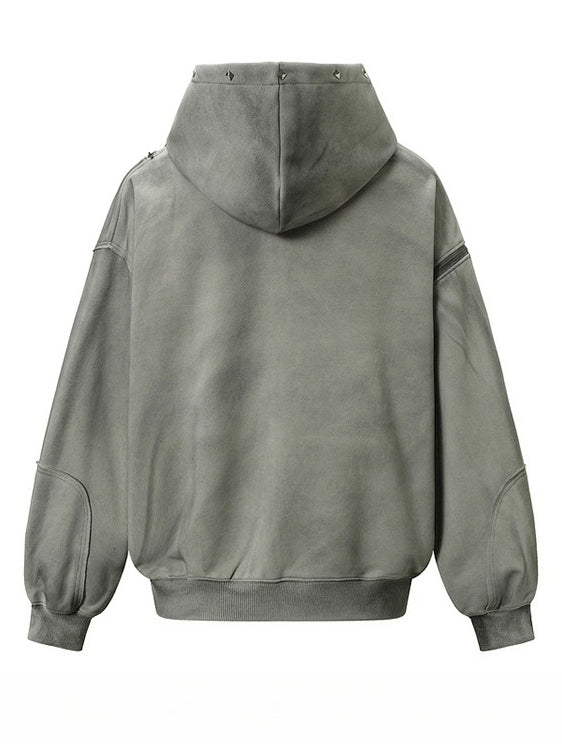 Rivet Zip Cardigan Hoodies