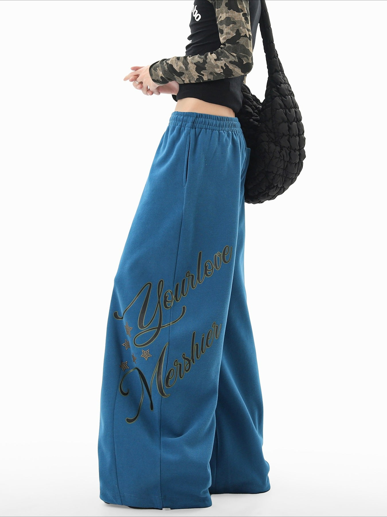 Slack Letter Print Sweatpants