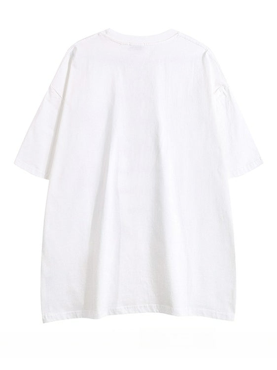 Graffiti Letter Loose Short Sleeve T-Shirt