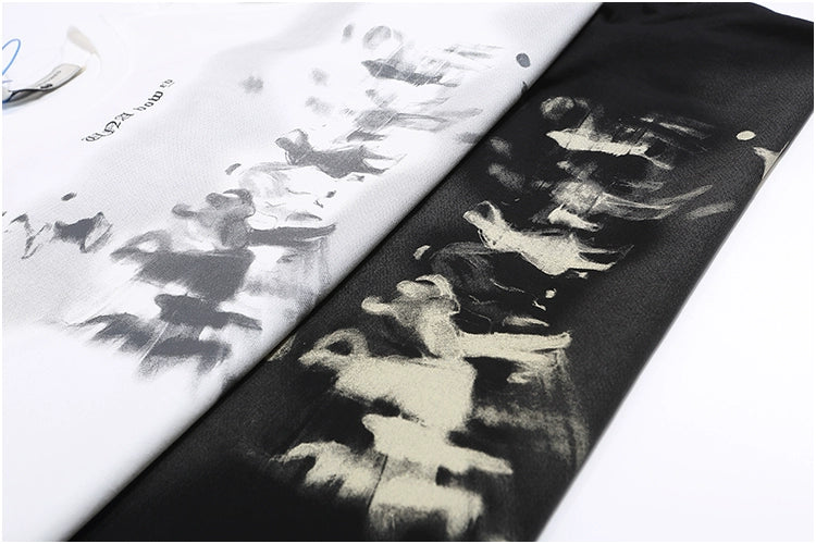 Hiphop Loose Graffiti Short Sleeve T-Shirt