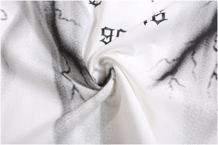 Graffiti Letter Loose Short Sleeve T-Shirt