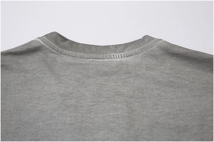 Vintage Letter Print Loose Short Sleeve T-Shirt