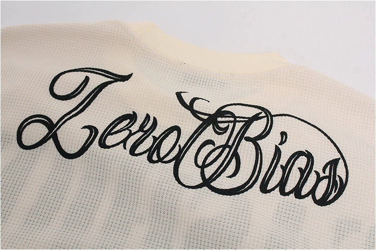 Letter Print Vintage Long-sleeved T-shirt