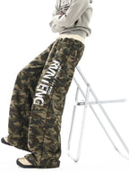 Letter Print Camouflage Sweatpants