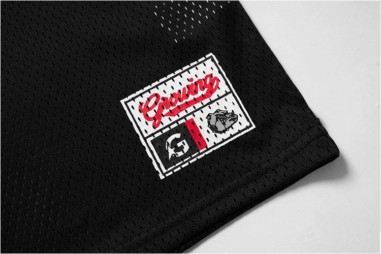 777 Mesh Hollow V-Neck Long Sleeve Top