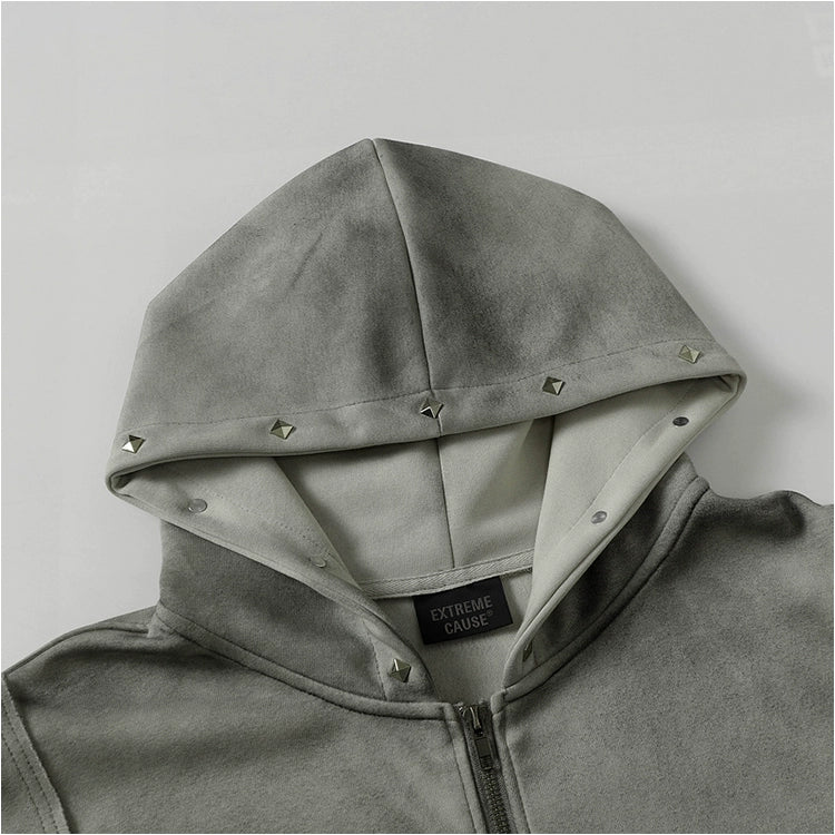 Rivet Zip Cardigan Hoodies
