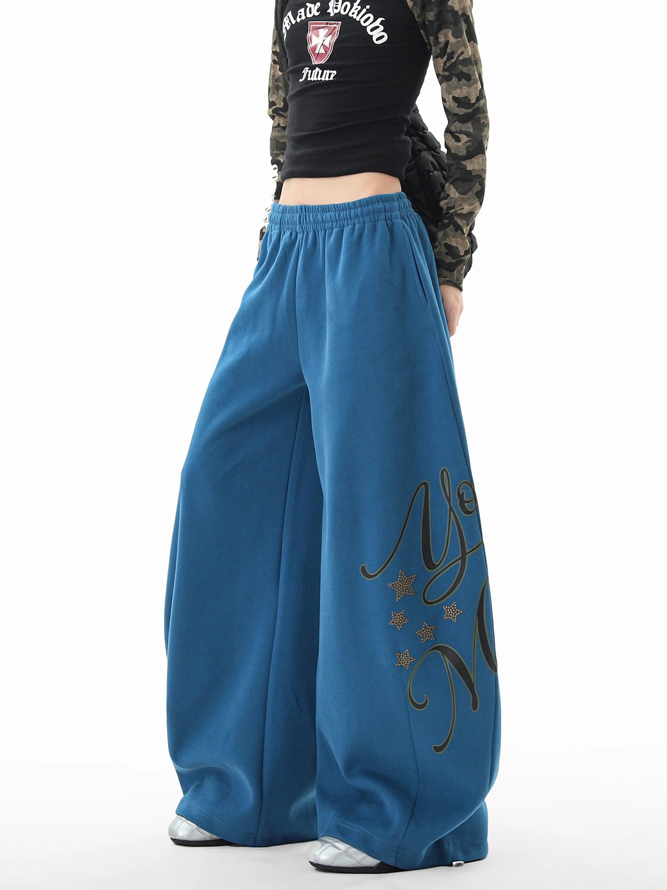 Slack Letter Print Sweatpants