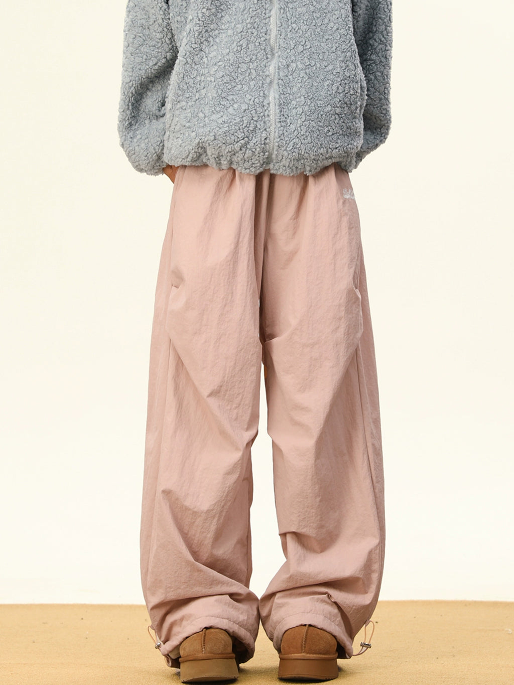 Thickened Loose Wide Leg Pleated Scimitar Pants