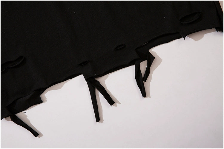 Hiphop Ripped Fringed Sleeveless T-shirt Vest