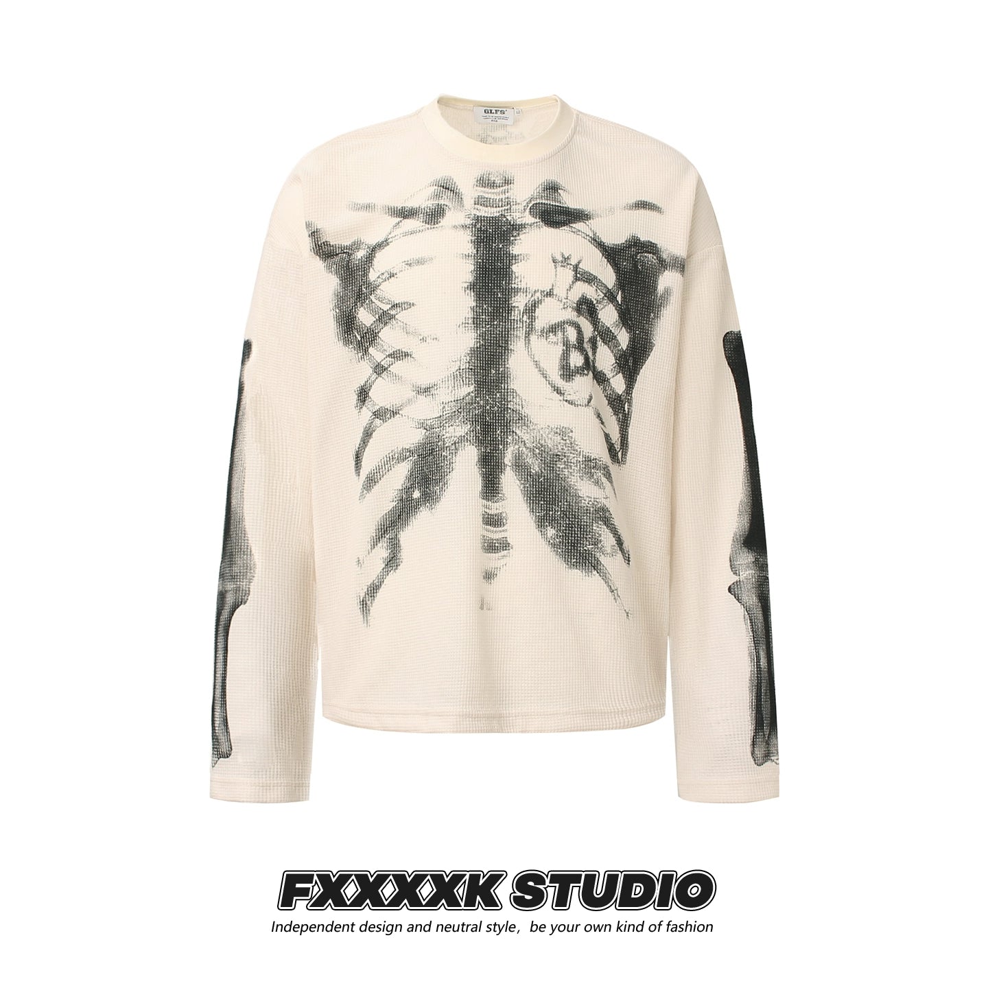 Skull Print Long-sleeved T-shirt