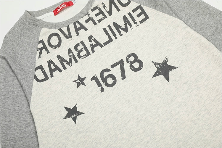 Vintage Letter Print Long Sleeve T-Shirt