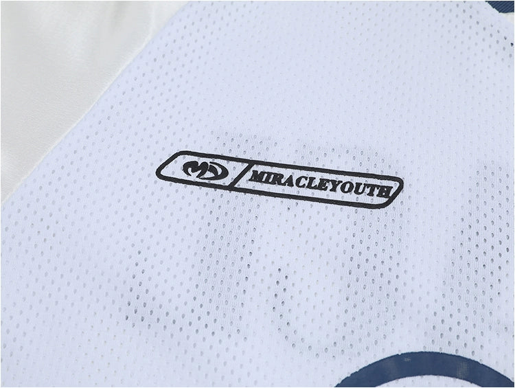 Vintage Jersey V-neck Mesh Short-sleeved T-shirt