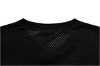 777 Mesh Hollow V-Neck Long Sleeve Top