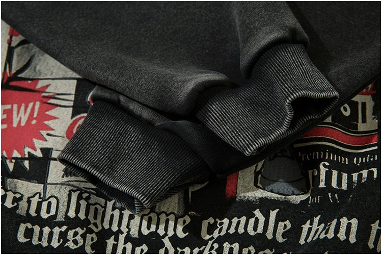 Vintage Print Hoodies
