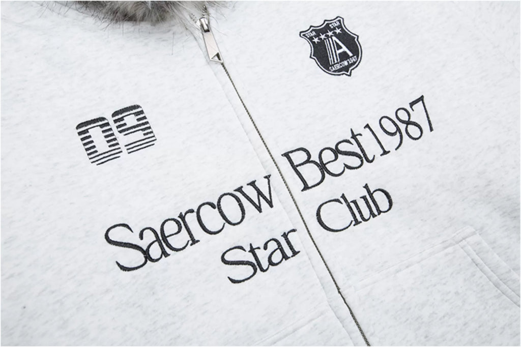 Fleece Thickened Fur Neck Hooded Cardigan