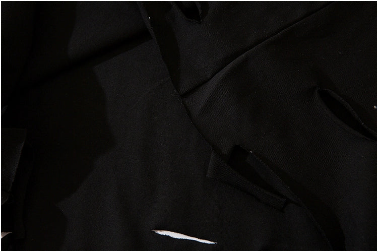 Hiphop Ripped Fringed Sleeveless T-shirt Vest