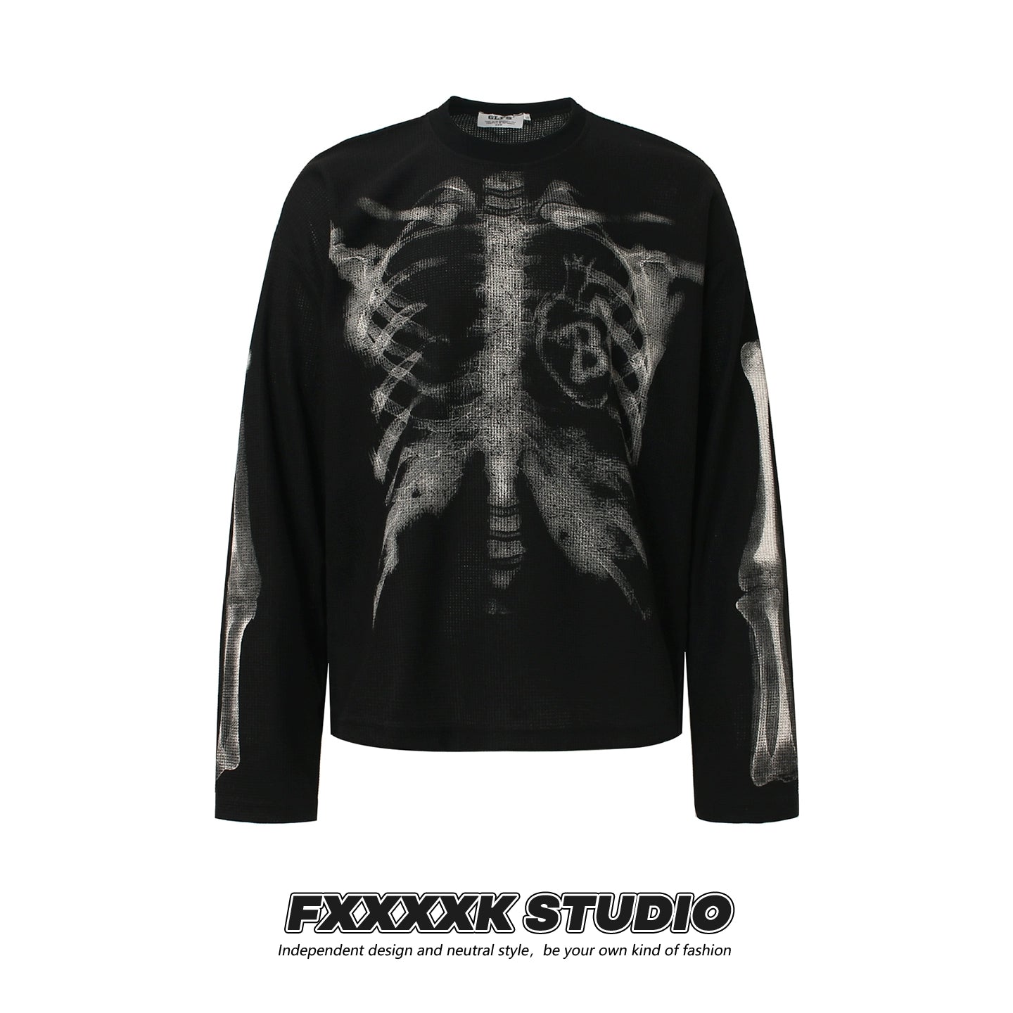 Skull Print Long-sleeved T-shirt
