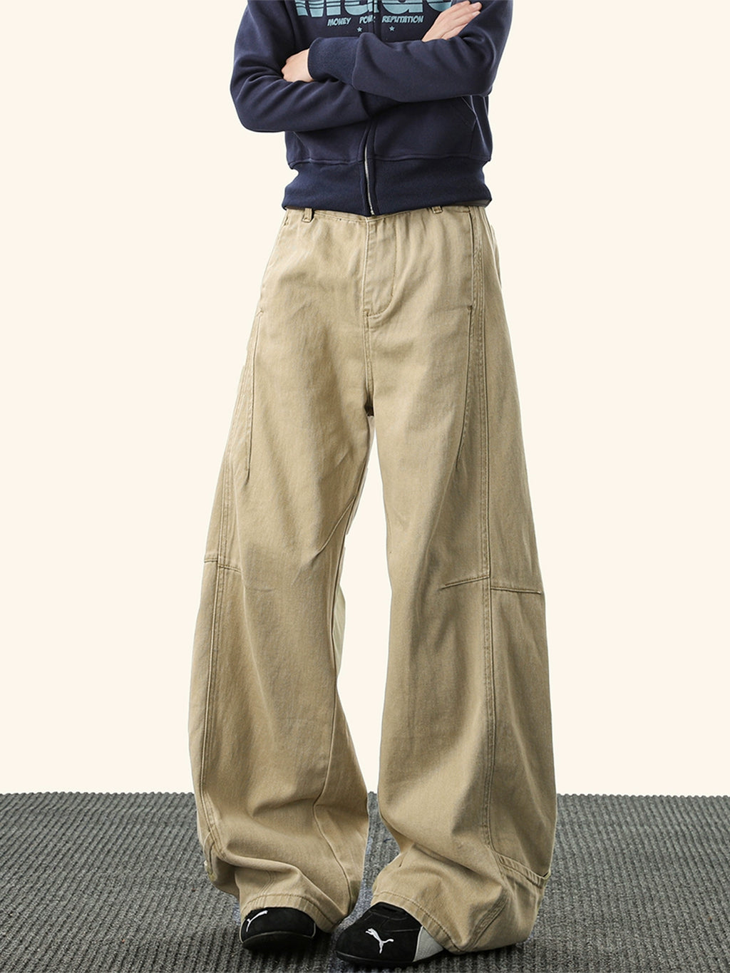 Khaki Scimitar Jeans Track Pants