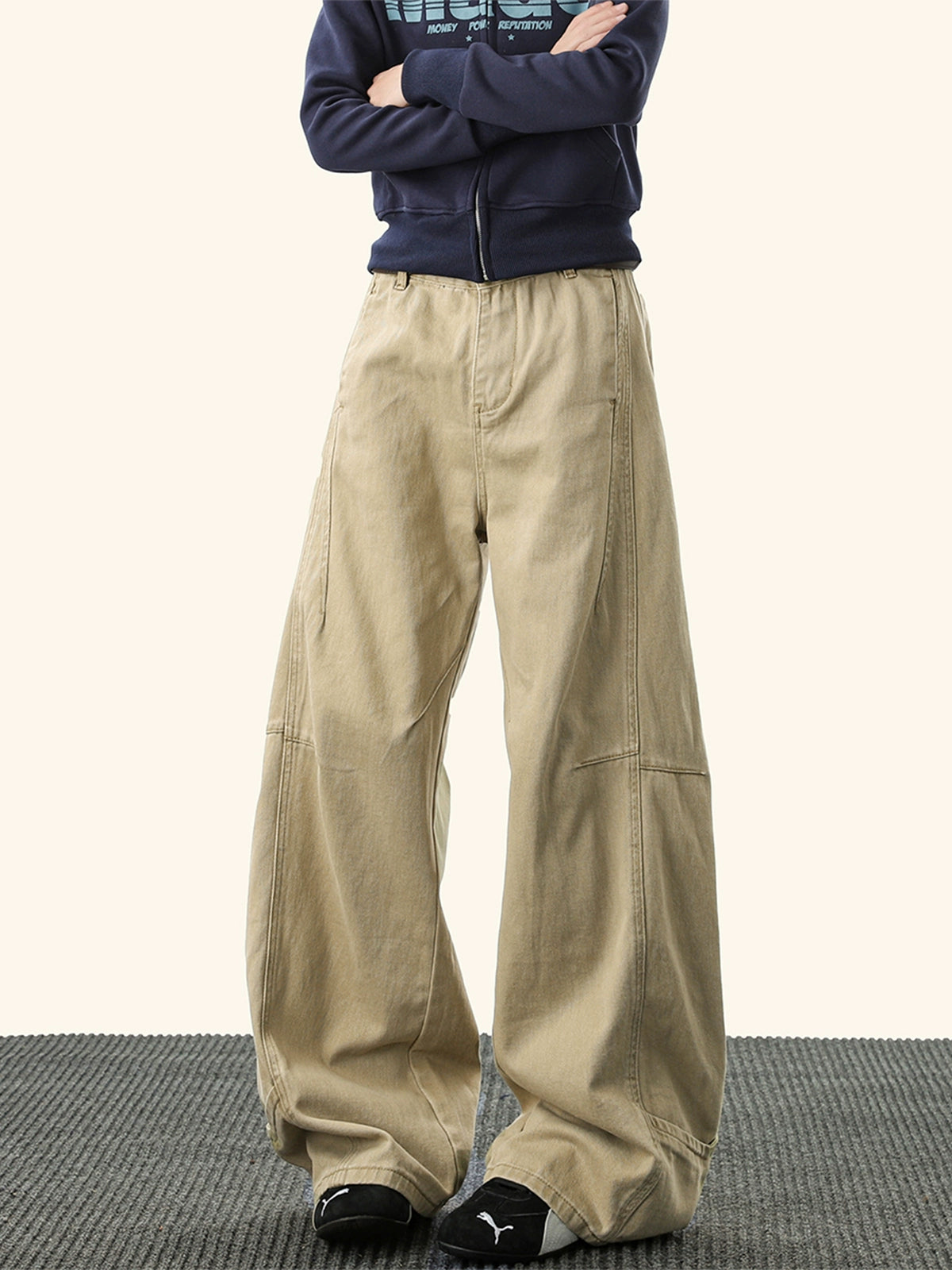 Khaki Scimitar Jeans Track Pants