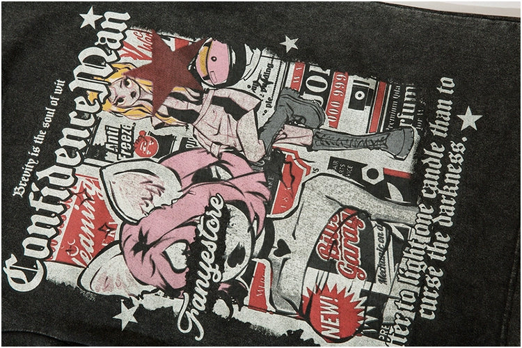 Cartoon Print T-shirt