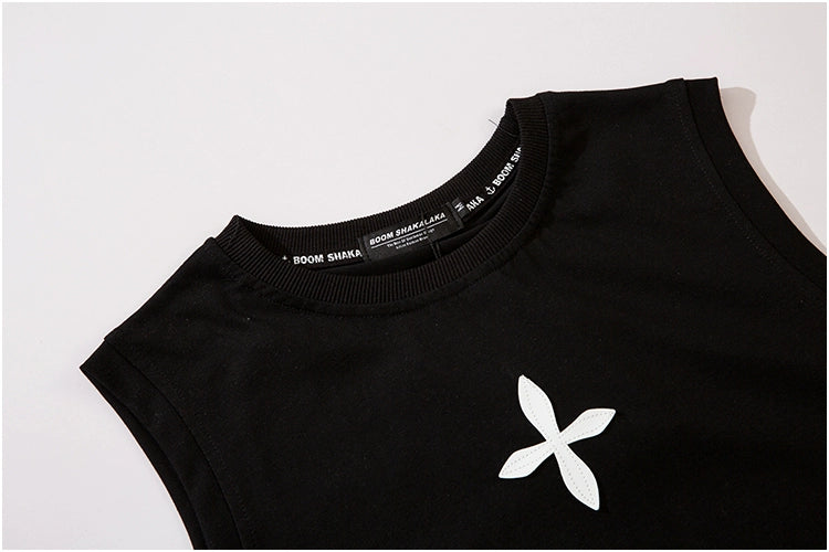 Hiphop Ripped Fringed Sleeveless T-shirt Vest