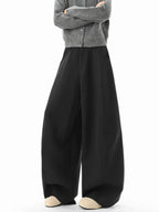 Woolen Scimitar Trousers Wide-leg Casual Loose Pants