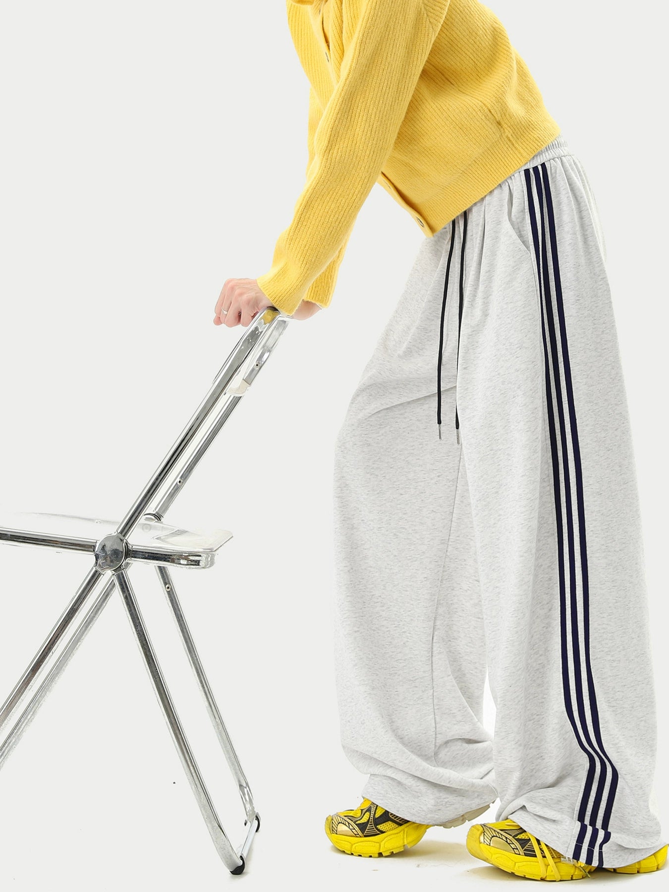 Vintage Contrasting Striped Sweatpants