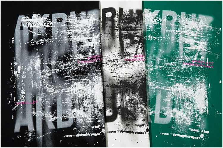 Letter Graffiti Loose Short Sleeve T-Shirt