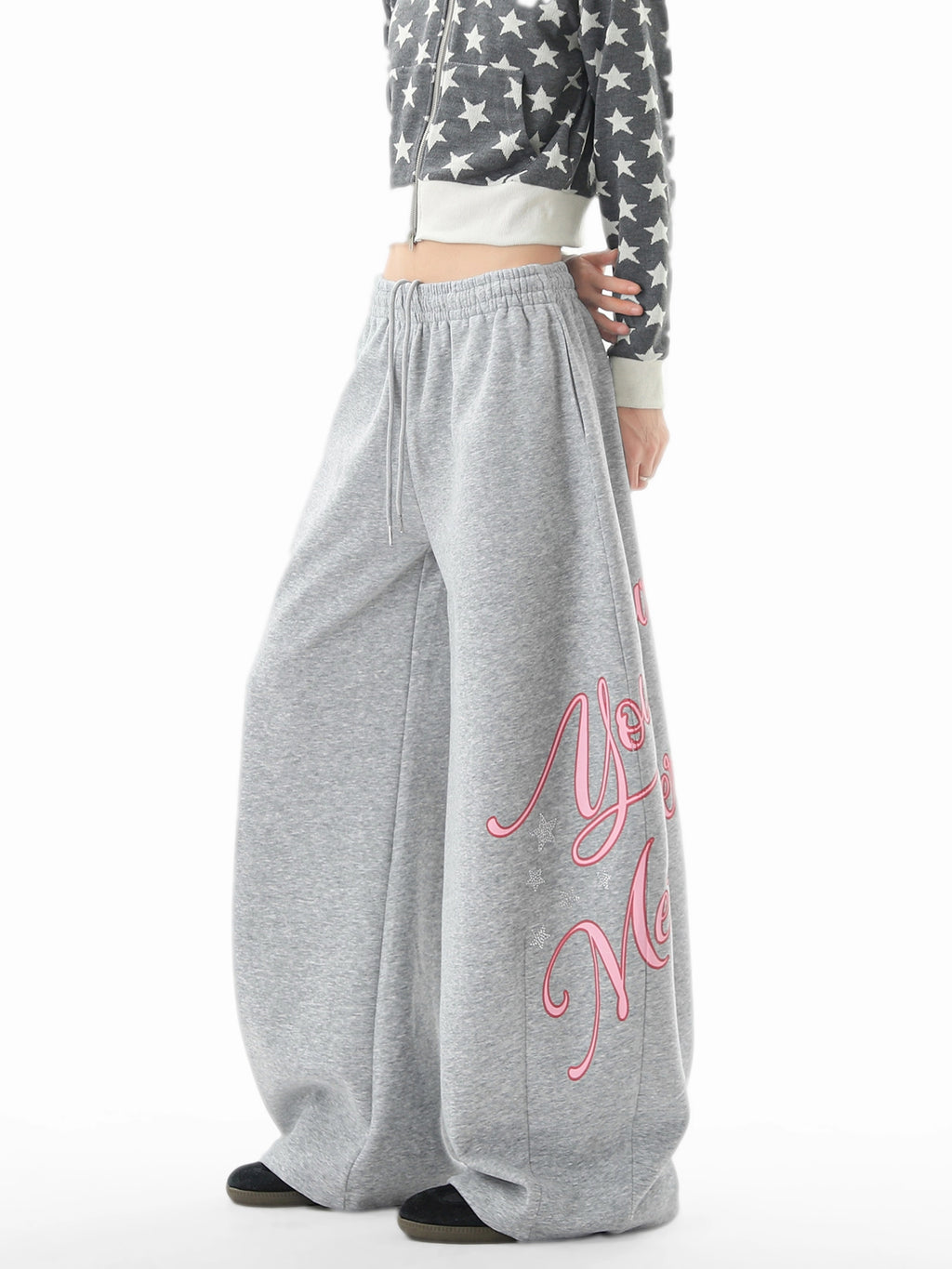 Slack Letter Print Sweatpants
