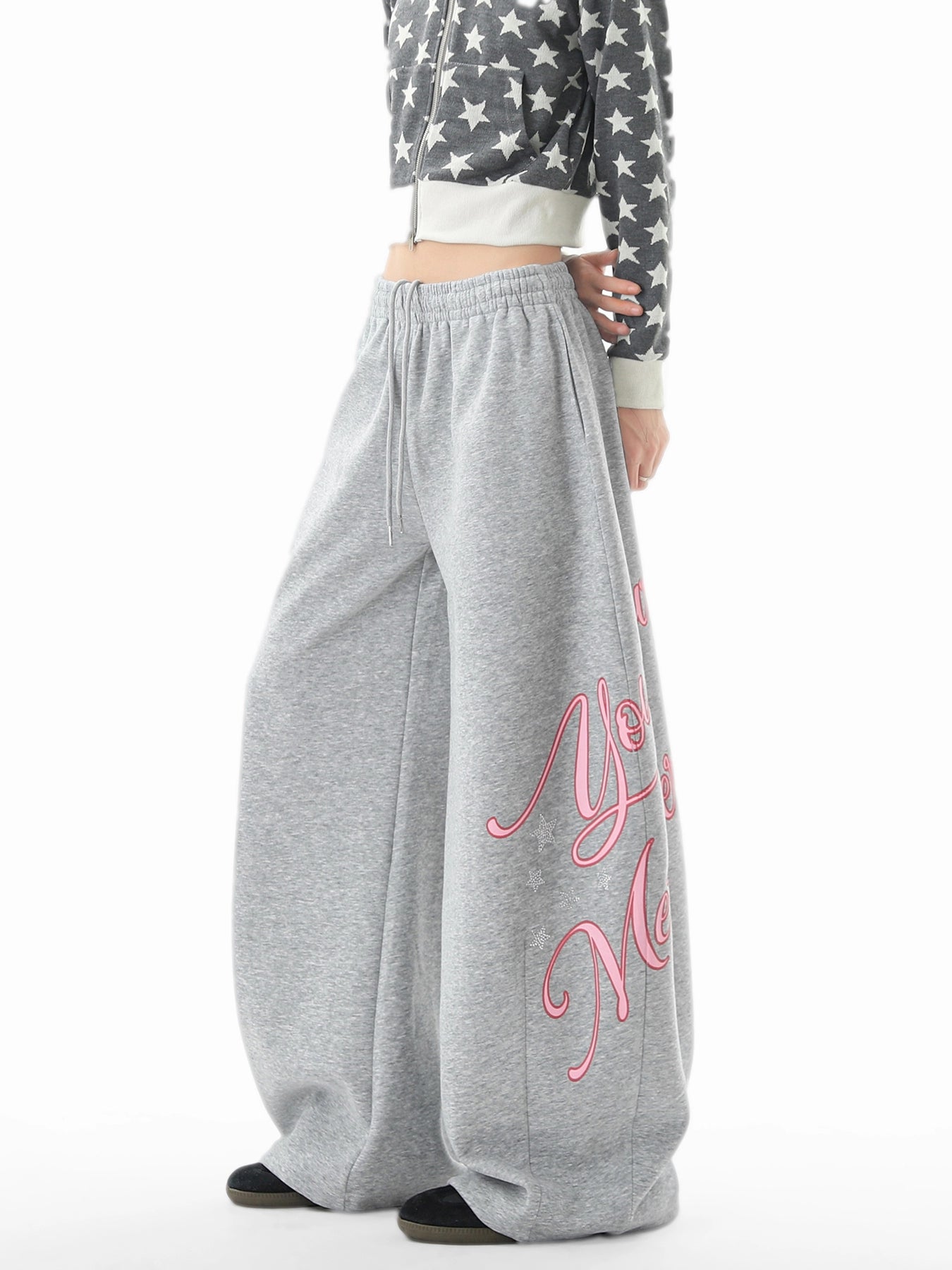 Slack Letter Print Sweatpants